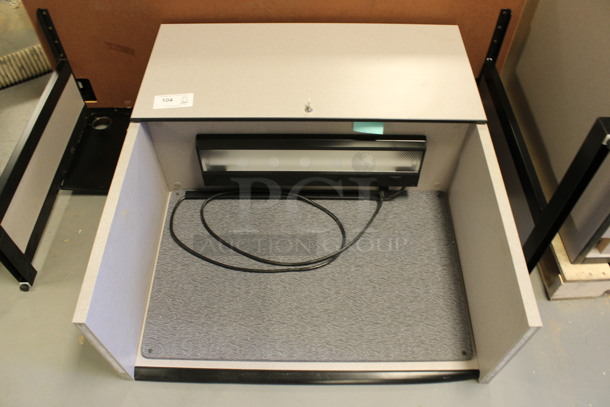 ALL ONE MONEY! Lot of Gray Pieces for Desk; 2 Desks, Filing Cabinet and Hutch! 60x24x29, 36x15x37.5, 16x21x28, 36x36x29, 48x24x13. (Room 130) - Image 2 of 8