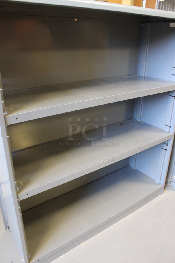 Gray Metal 3 Tier Bookshelf. 37.5x14.5x42. (Room 130) - Image 4 of 4