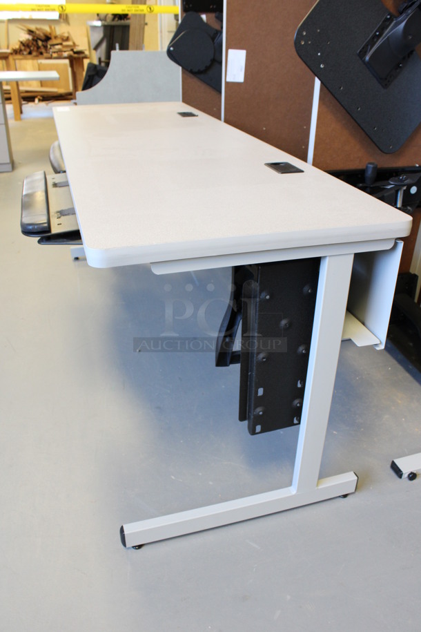 2 Gray Desks. Stock Picture - Cosmetic Condition May Vary. 71.5x23.5x29. 2 Times Your Bid! (Room 130) - Image 3 of 5
