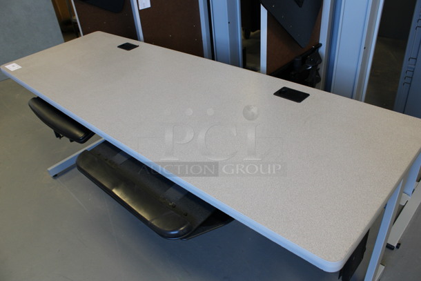 2 Gray Desks. Stock Picture - Cosmetic Condition May Vary. 71.5x23.5x29. 2 Times Your Bid! (Room 130) - Image 4 of 5