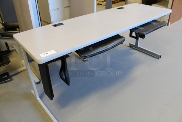 2 Gray Desks. Stock Picture - Cosmetic Condition May Vary. 71.5x23.5x29. 2 Times Your Bid! (Room 130) - Image 5 of 5