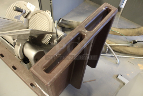 Brown Poly Cart w/ Push Handle on Commercial Casters. Does Not Come w/ Meat Slicer. 24x42x36.5. (Room 130) - Image 3 of 4