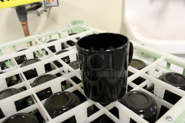 25 Black Mugs in Dish Caddy. 4x3x3.5. 25 Times Your Bid! (Room 130) - Image 3 of 4