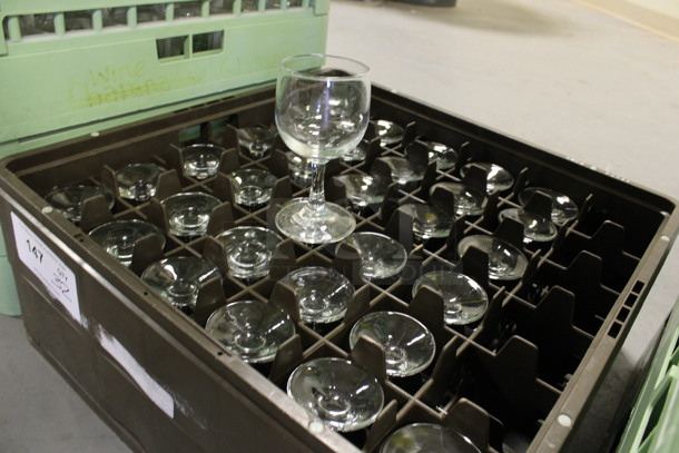 32 Wine Glasses in Dish Caddy. 2.75x2.75x5.25. 32 Times Your Bid! (Room 130) - Image 2 of 4