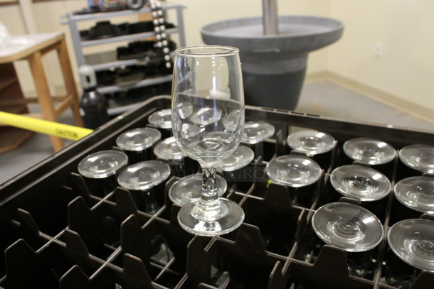 18 Wine Glasses in Dish Caddy. 2.5x2.5x6.25. 18 Times Your Bid! (Room 130) - Image 2 of 3