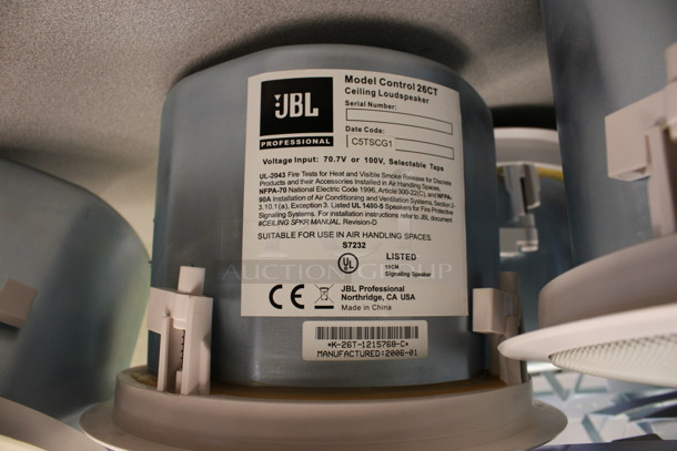 9 JBL Model 26CT Ceiling Loudspeakers w/ Metal Flush Ceiling Mount Brackets. 10x10x8.  9 Times Your Bid! (2nd Floor: Room 220) - Image 4 of 5