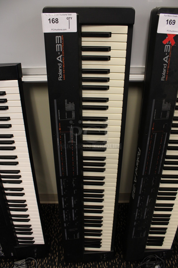 Roland Model A-33 Keyboard. 120 Volts, 1 Phase. 47x10.5x3.5. (2nd Floor: Room 220)
