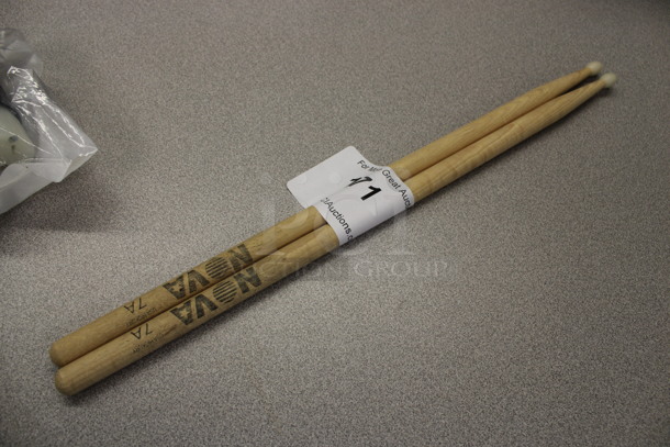 2 Nova 7A Wooden Drumsticks. 15.5
