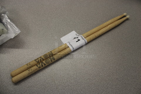 2 Nova 7A Wooden Drumsticks. 15.5". 2 Times Your Bid! (2nd Floor: Room 220)