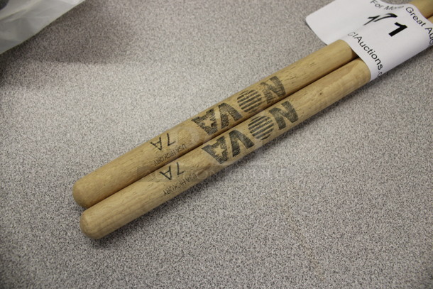 2 Nova 7A Wooden Drumsticks. 15.5". 2 Times Your Bid! (2nd Floor: Room 220) - Image 2 of 3