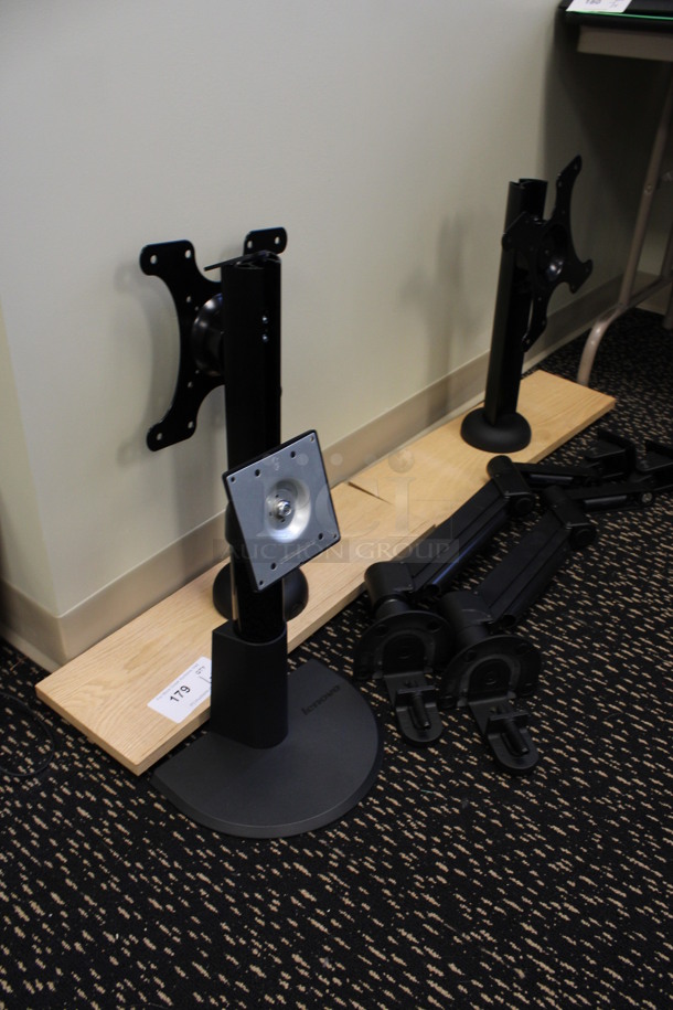 ALL ONE MONEY! Lot of 3 Metal Computer Stands; 2 Are Attached to Boards. Includes 11x7.5x15. (2nd Floor: Room 220) - Image 5 of 5