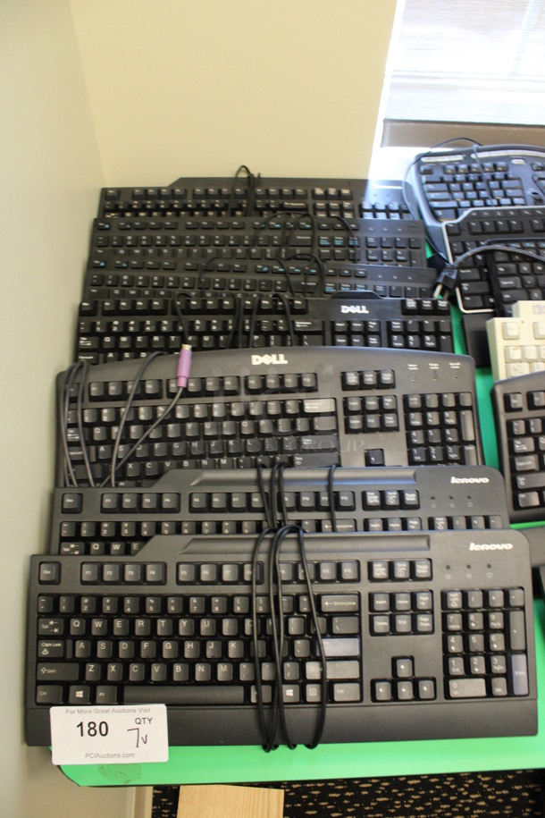 7 Various Computer Keyboards Including Lenovo and Dell. Includes 18x7.5x1. 7 Times Your Bid! (2nd Floor: Room 220)