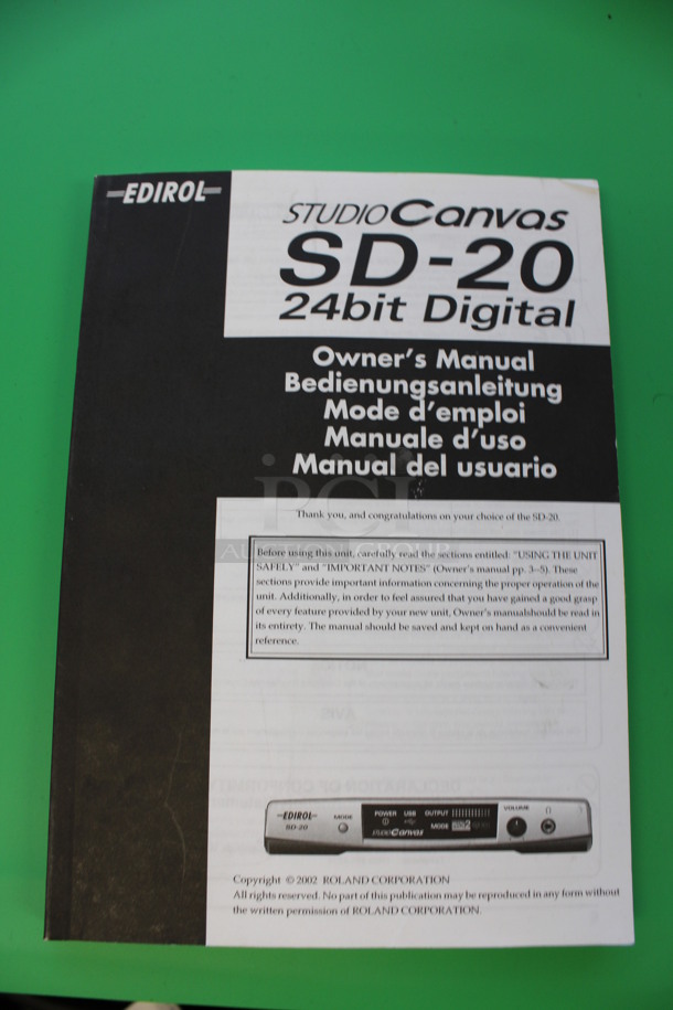 2 Edirol Studio Canvas SD-20 24 Bit Digital Sound Module. 8x6x1.5. 2 Times Your Bid! (2nd Floor: Room 220) - Image 5 of 5