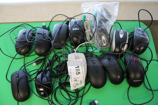 ALL ONE MONEY! Lot of 13 Various Computer Mice! Includes 2.5x4.5x1.5. (2nd Floor: Room 220)
