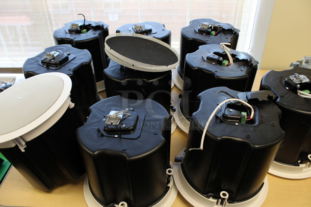 10 Tannoy Model CVS 6 Ceiling Loudspeakers w/ Metal Flush Ceiling Mount Brackets. 11x11x10. 10 Times Your Bid! (2nd Floor: Room 220) - Image 3 of 5