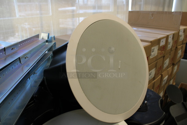 10 Tannoy Model CVS 6 Ceiling Loudspeakers w/ Metal Flush Ceiling Mount Brackets. 11x11x10. 10 Times Your Bid! (2nd Floor: Room 220) - Image 2 of 6