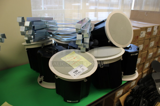 10 Tannoy Model CVS 6 Ceiling Loudspeakers w/ Metal Flush Ceiling Mount Brackets. 11x11x10. 10 Times Your Bid! (2nd Floor: Room 220) - Image 3 of 6