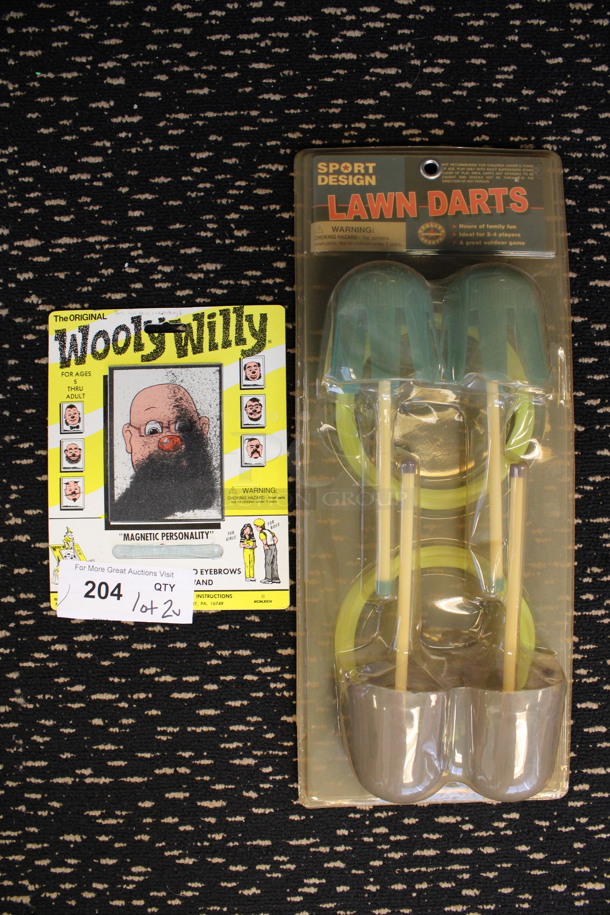 ALL ONE MONEY! Lot of 2 Items; Lawn Darts and Wooly Willy. (2nd Floor: Room 220)