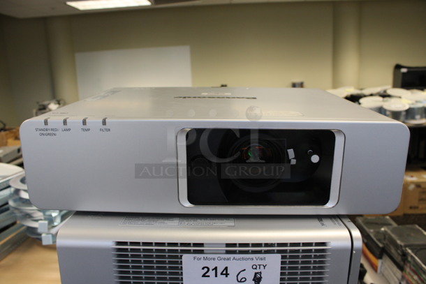 6 Panasonic Model PT-F300NTU LCD Projectors. 100-240 Volts, 1 Phase. 17x13x5. 6 Times Your Bid! (2nd Floor: Room 220)