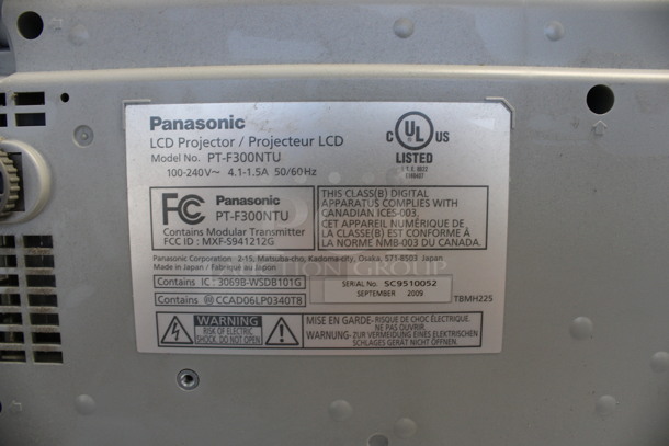 6 Panasonic Model PT-F300NTU LCD Projectors. 100-240 Volts, 1 Phase. 17x13x5. 6 Times Your Bid! (2nd Floor: Room 220) - Image 3 of 5