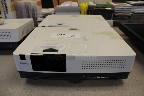 2 Sanyo Model PLC-XK3010 Projector. 10-120 Volts, 1 Phase. 13x10x4. 2 Times Your Bid! (2nd Floor: Room 220)