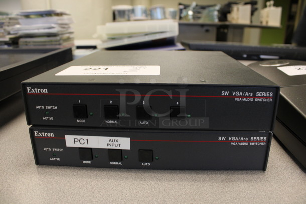 2 Extron SW VGA / Ars Series VGA / Audio Switchers. 9x9.5x2. 2 Times Your Bid! (2nd Floor: Room 220)