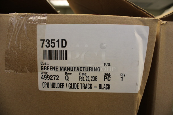 5 BRAND NEW IN BOX! CompX Ergonomx Black Metal Computer Tower Brackets. 7x18x9. 5 Times Your Bid! (2nd Floor: Room 220) - Image 3 of 4