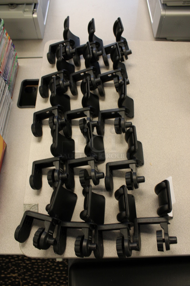 ALL ONE MONEY! Lot of 16 Black Metal Stands! 3.5x4.5x3. (2nd Floor: Room 220) - Image 1 of 5