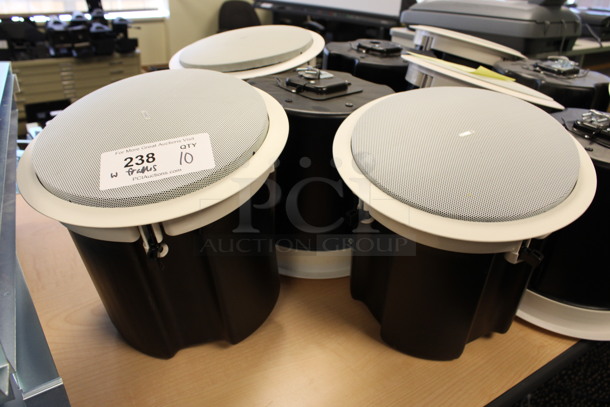 10 Tannoy Model CVS 6 Ceiling Loudspeakers w/ Metal Flush Ceiling Mount Brackets. 11x11x10. 10 Times Your Bid! (2nd Floor: Room 220) - Image 2 of 5