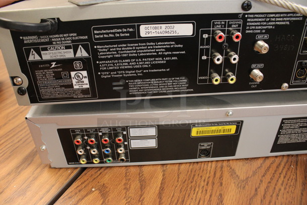 2 Zenith DVD VHS Players. 17x14x3.5, 17x10x3. 2 Times Your Bid! (2nd Floor: Room 220) - Image 4 of 6