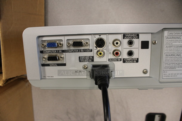 Panasonic Model PT-LB80NTU LCD Projector. 100-240 Volts, 1 Phase. 14.5x9.5x3.5. (2nd Floor: Room 220) - Image 6 of 7