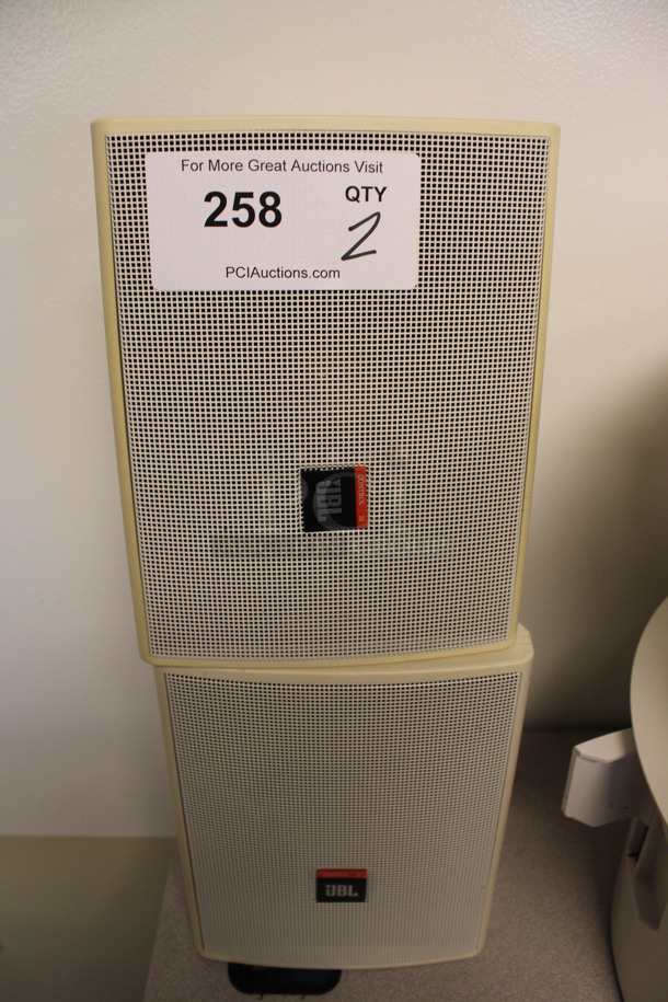 2 JBL Control 25T Speakers. 7.5x6x9.5. 2 Times Your Bid! (2nd Floor: Room 220)