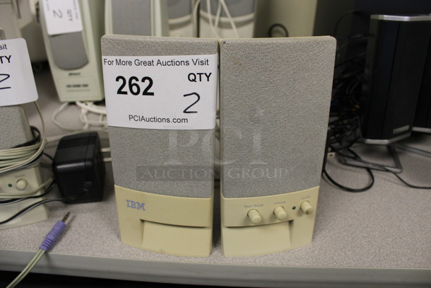 2 IBM Speakers. 3x3.5x7. 2 Times Your Bid! (2nd Floor: Room 220)