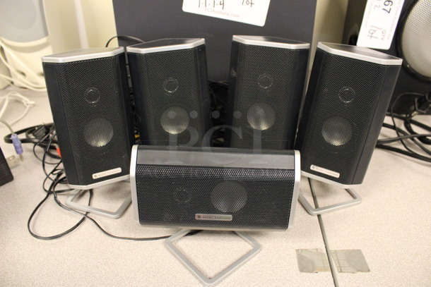 ALL ONE MONEY! Lot of Various Altec Landing Items Including 5 Speakers, Amplifier Speaker System and Remote. Includes 10x10x13. (2nd Floor: Room 220) - Image 2 of 6