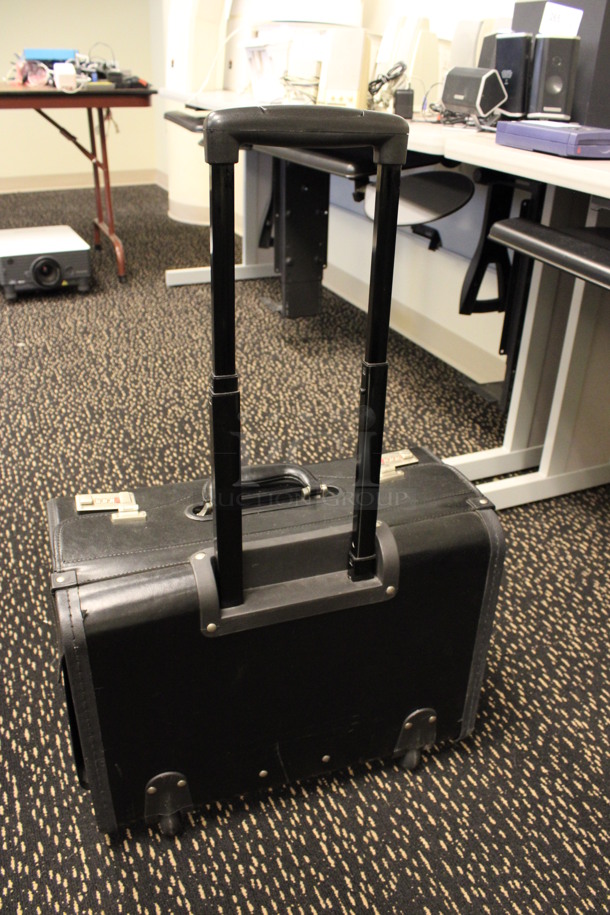 Black Lockable Briefcase Bag w/ Handle on Wheels. Does Not Have Combination. 19x9.5x14. (2nd Floor: Room 220) - Image 4 of 4