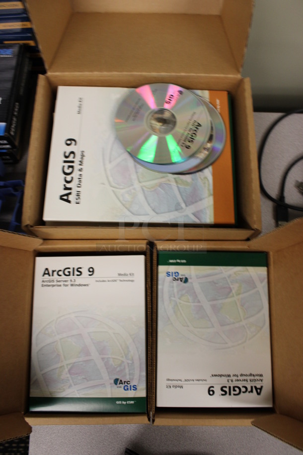 ALL ONE MONEY! Lot of 3 Boxes of ArcGIS Manuals and Discs! (2nd Floor: Room 220) - Image 1 of 4