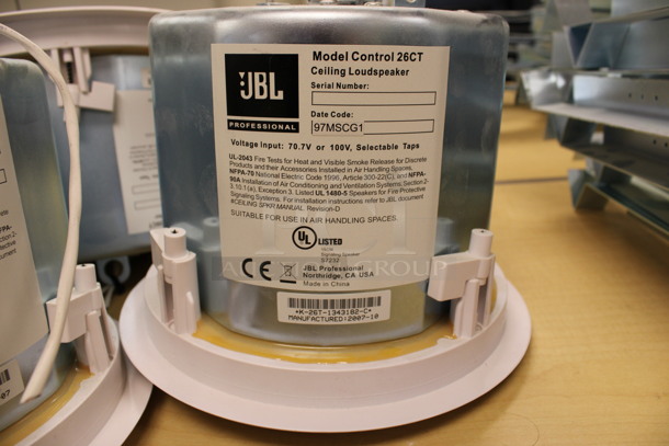 10 JBL Model 26CT Ceiling Loudspeakers w/ Metal Flush Ceiling Mount Brackets. 10x10x8. 10 Times Your Bid! (2nd Floor: Room 220) - Image 4 of 5