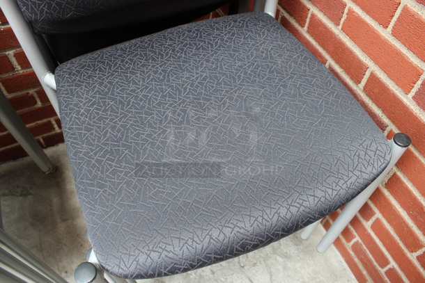 4 Patterned Chairs Including Dark Gray/Black and Purple. 19x17x32. 4 Times Your Bid! (Atrium) - Image 3 of 5