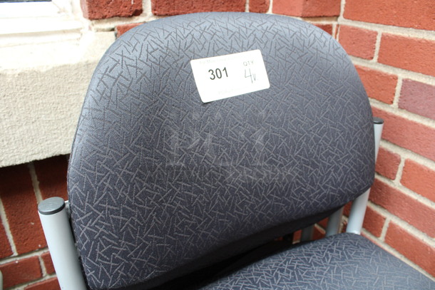 4 Patterned Chairs Including Dark Gray/Black and Purple. 19x17x32. 4 Times Your Bid! (Atrium) - Image 4 of 5