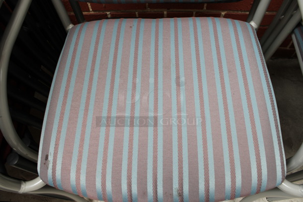 2 Striped Chairs w/ Arm Rests. 22x17x31. 2 Times Your Bid! (Atrium) - Image 3 of 4