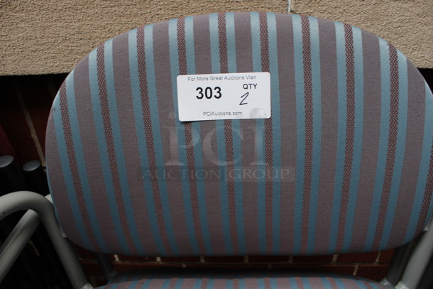 2 Striped Chairs w/ Arm Rests. 22x17x31. 2 Times Your Bid! (Atrium) - Image 4 of 4