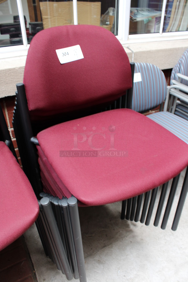 9 Maroon Chairs. 19x16x32. 9 Times Your Bid! (Atrium) - Image 2 of 4