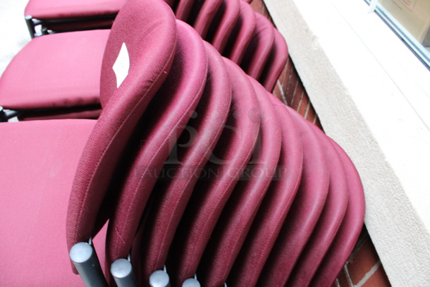 9 Maroon Chairs. 19x16x32. 9 Times Your Bid! (Atrium) - Image 4 of 4