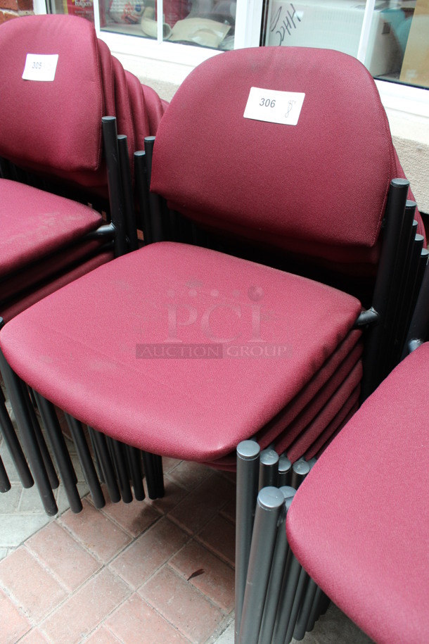 8 Maroon Chairs. 19x16x32. 8 Times Your Bid! (Atrium) - Image 2 of 3