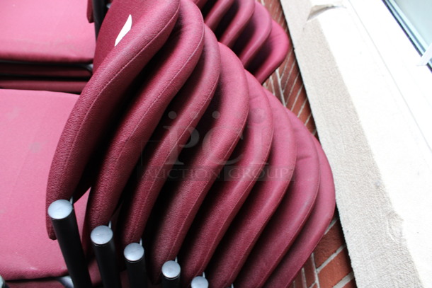 8 Maroon Chairs. 19x16x32. 8 Times Your Bid! (Atrium) - Image 3 of 3