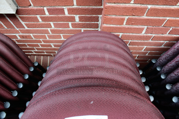8 Maroon Patterned Chairs. 19x16x32. 8 Times Your Bid! (Atrium) - Image 4 of 4