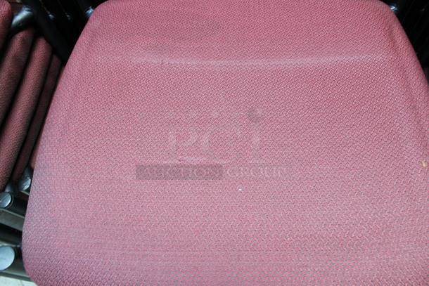 8 Maroon Patterned Chairs. 19x16x32. 8 Times Your Bid! (Atrium) - Image 3 of 4