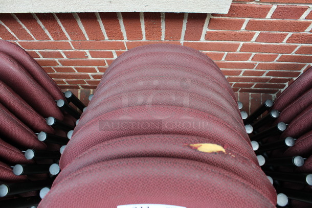 8 Maroon Patterned Chairs. 19x16x32. 8 Times Your Bid! (Atrium) - Image 4 of 4