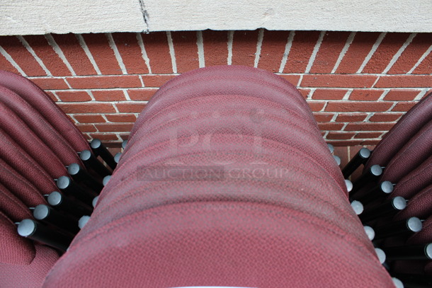 8 Maroon Patterned Chairs. 19x16x32. 8 Times Your Bid! (Atrium) - Image 5 of 5