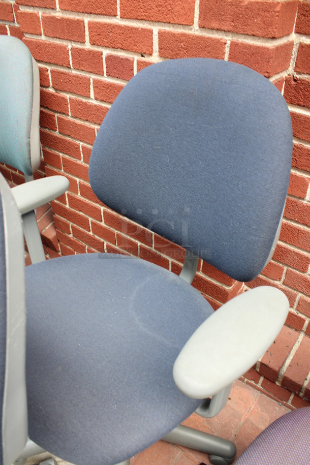 2 Blue Office Chairs w/ Arm Rests on Casters. 27x22x39. 2 Times Your Bid! (Atrium) - Image 3 of 3